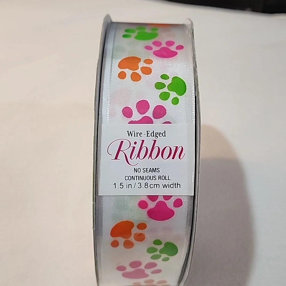 3 Rolls Kirkland Wire-edged Ribbon, 1-1/2